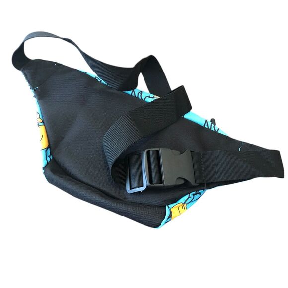 NEFF Fanny Pack Rubber Duck Palm Tree Sunglasses Blue Waist Belt Bag Retro 90s - Picture 6 of 7